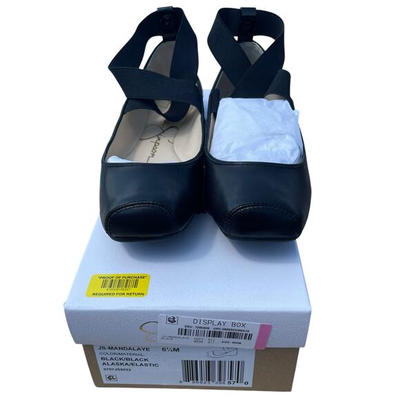 NIB Jessica Simpson Mandalaye Ankle Wrap Ballet Flat - Black - 6.5 - Picture 8 of 12